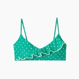 Summersalt The Ruffle Marina Bikini Top in Seaglass Dot Size 10